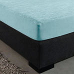 Zelesta Special Cooling Blend Fitted Sheet in Fresh Mint Green on a white background