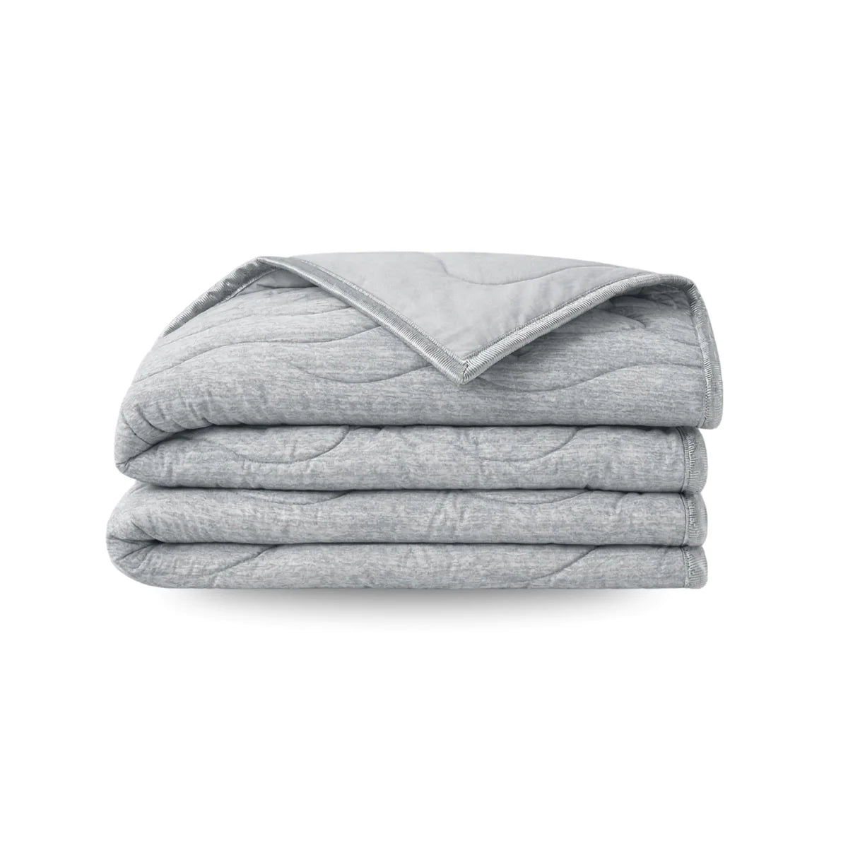 Zelesta Special Cooling Blend Summer Duvet - Warm Grey Linen folded on a white background