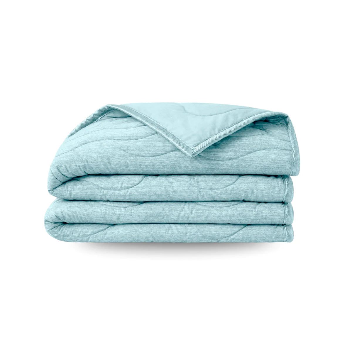 Zelesta Special Cooling Blend Summer Duvet - Fresh Mint Green folded on a white background