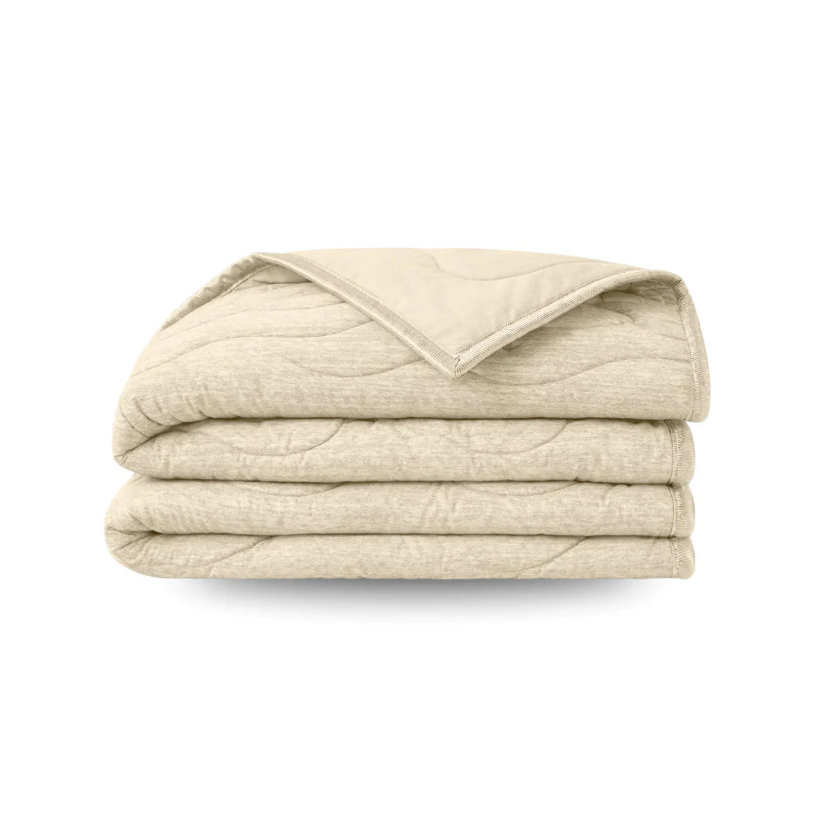 Zelesta Special Cooling Blend Summer Duvet - Ivory Sand folded on a white background