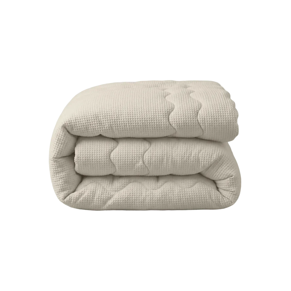 Zelesta Special Cooling Serene Summer Duvet - Cream White folded on a white background