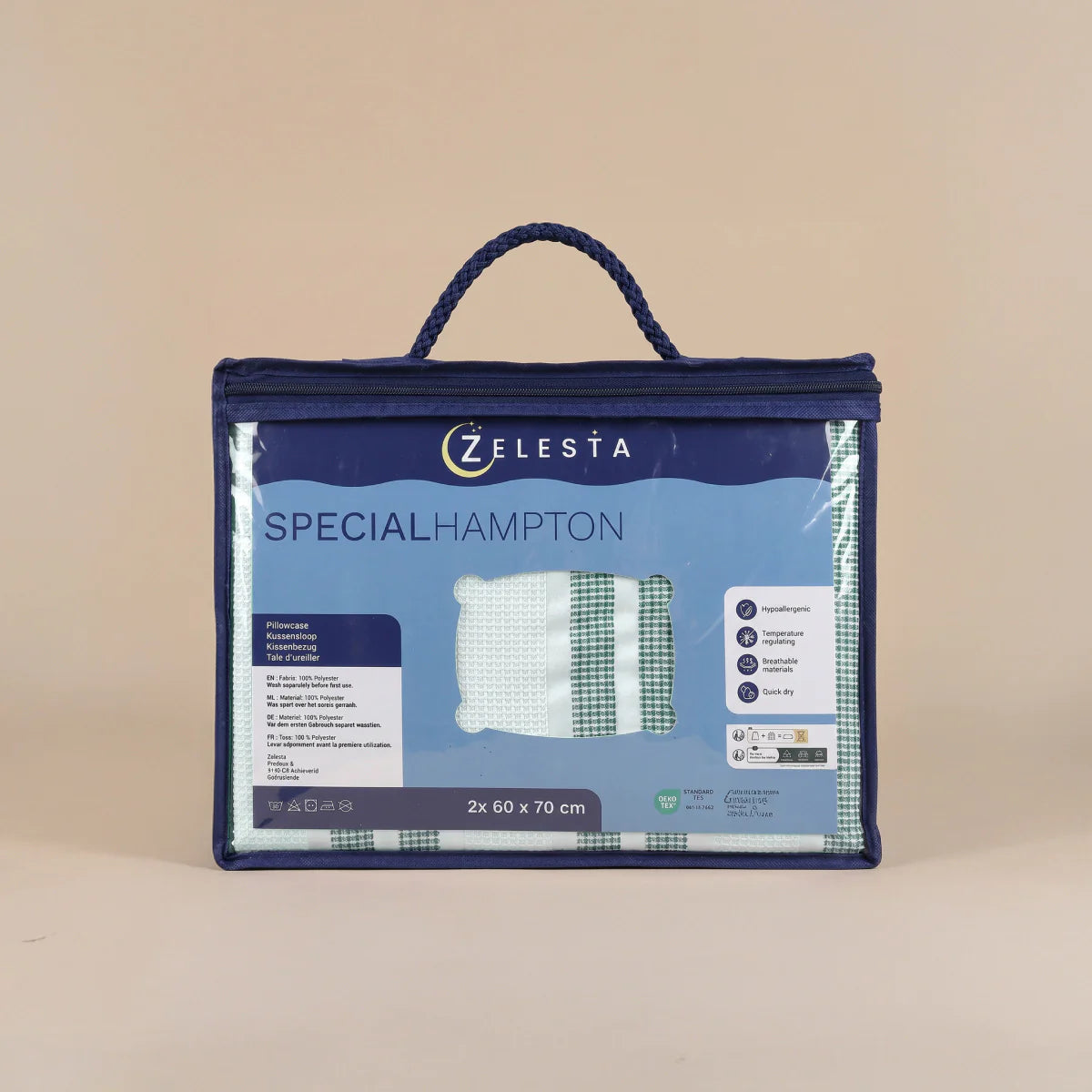 Zelesta Special Hampton Kussensloop Set van 2 - Groen