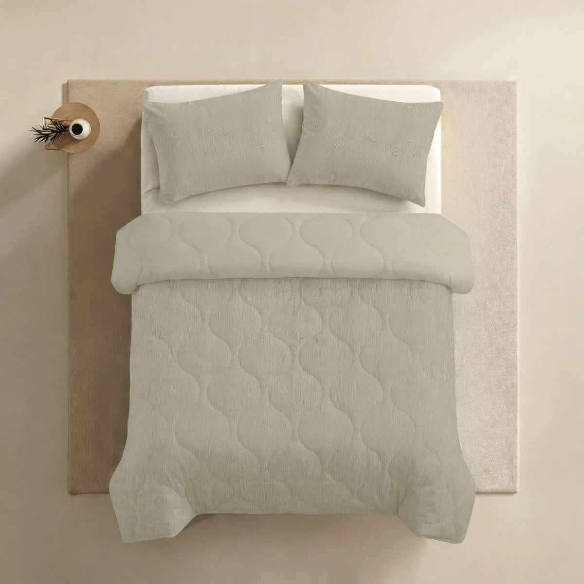 Zelesta Special Seersucker Zomerdekbed - Amandelmelk Beige