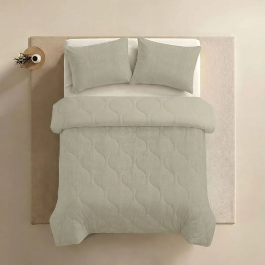 Zelesta Special Seersucker Kussensloop Set van 2 - Amandelmelk Beige