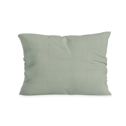 Zelesta Special Seersucker Pillowcase Set Of 2 in Sage Green on a white background