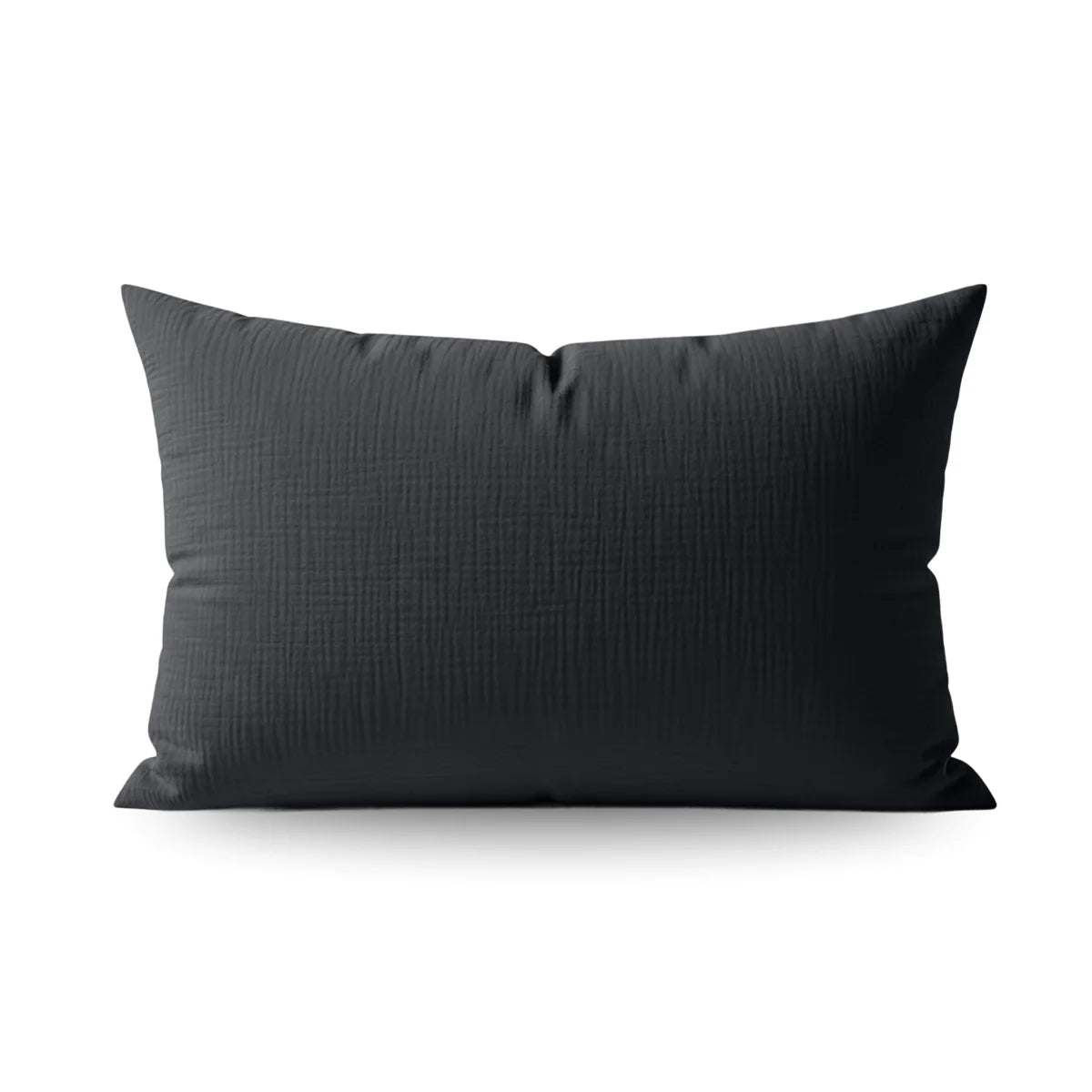Zelesta Special Teddy Cotton Muslin Pillowcase Set Of 2 in Anthracite on a white background