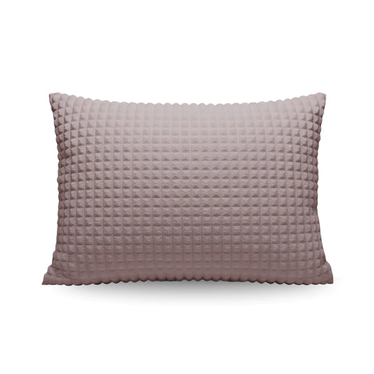 Zelesta Special Teddy Check Pillowcase Set Of 2 in Old Pink on a white background