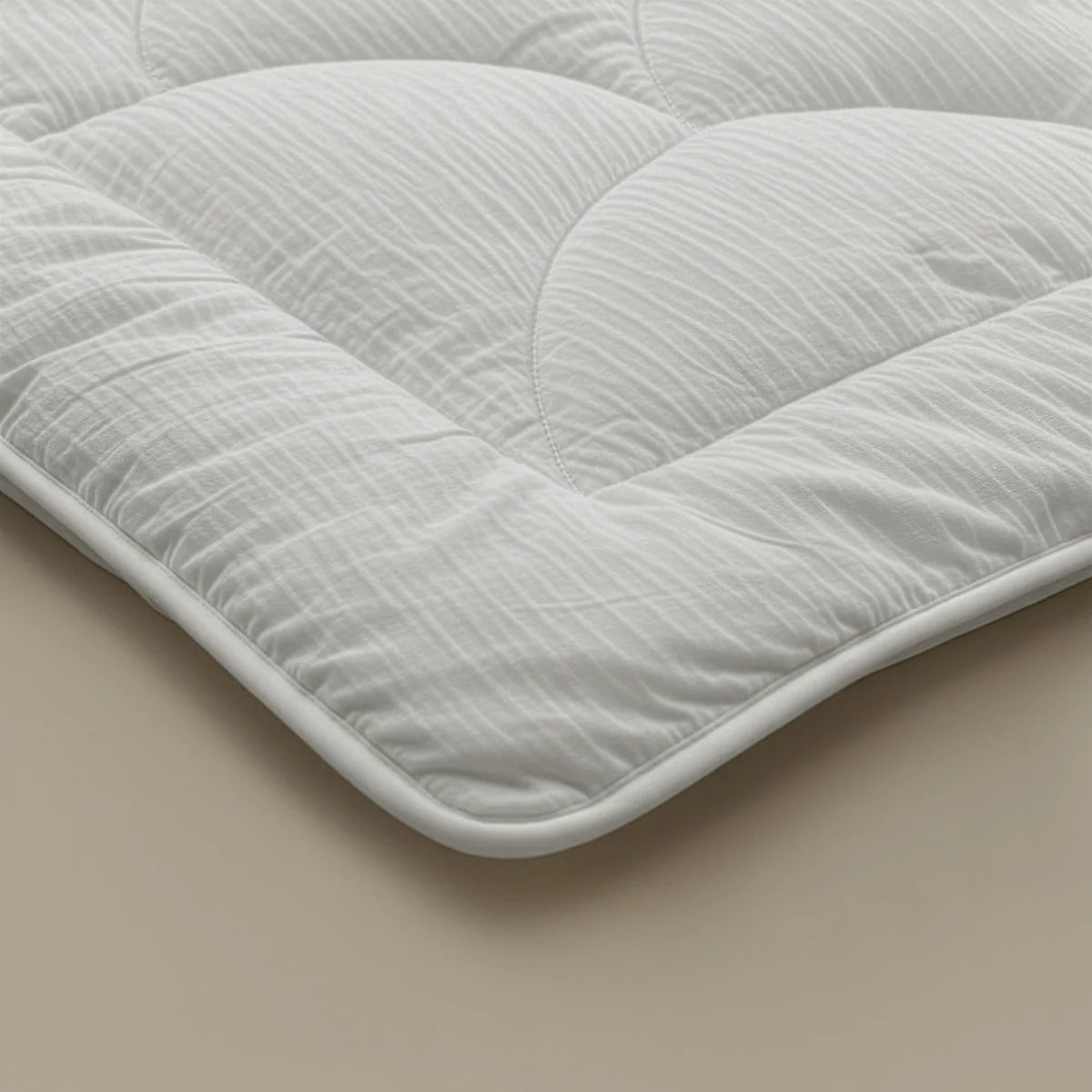 Macro close-up of the velvet pile and beige color of the Zelesta Special Velvet Chic Duvet
