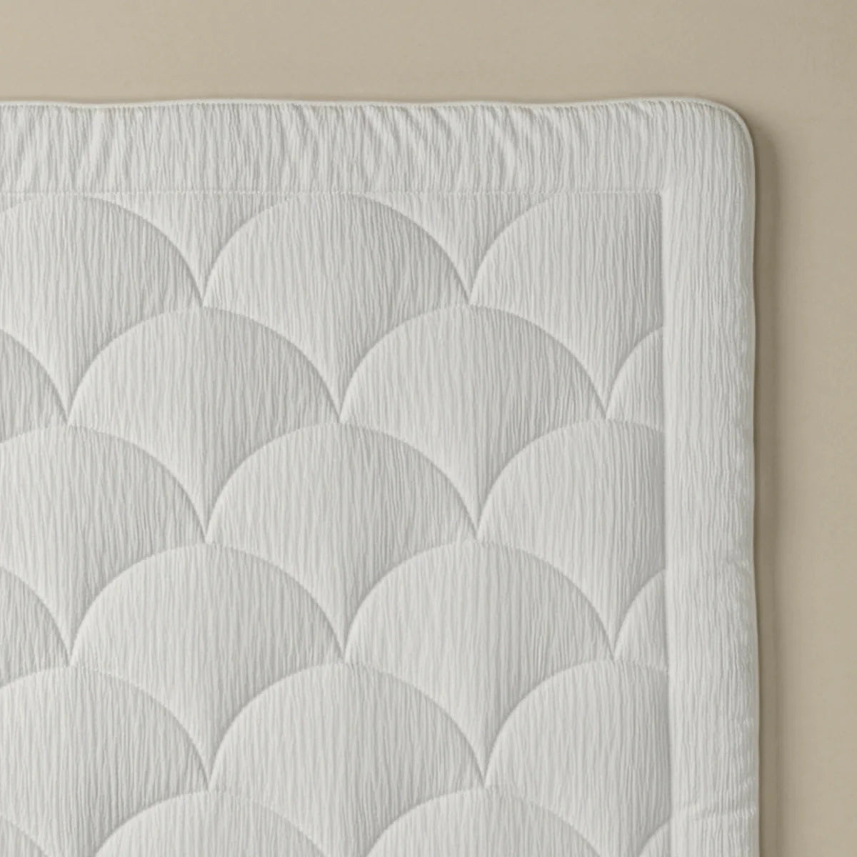 Zelesta Special Velvet Chic Duvet - Beige folded on a white background, alternate view