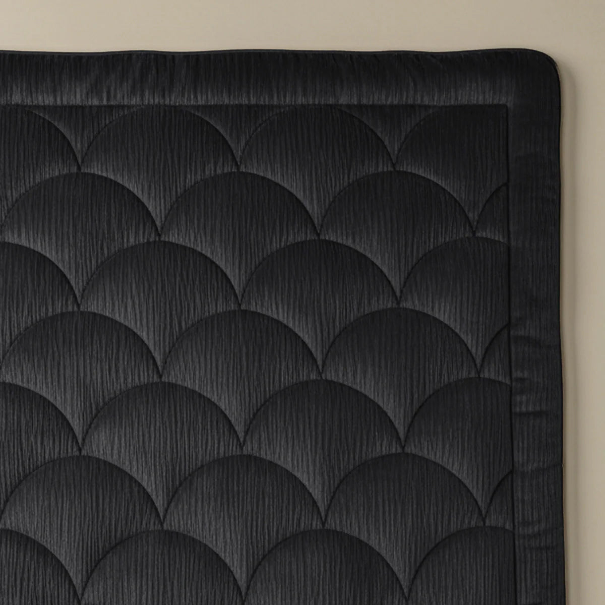 Zelesta Special Velvet Chic Duvet - Black folded on a white background, alternate view