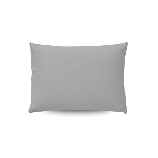 Zelesta Pure Uni Cotton Pillowcase Set of 2 in Morning Grey laid flat on a white background