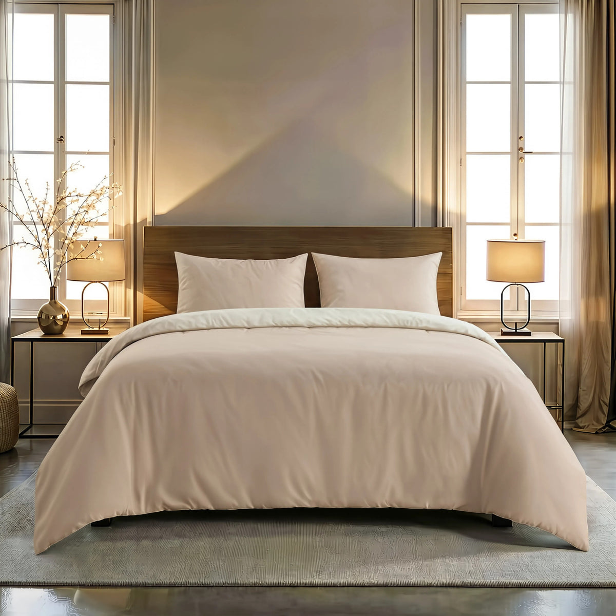 Zelesta Pure Duo Seamless Cotton Duvet - Grey & Off White